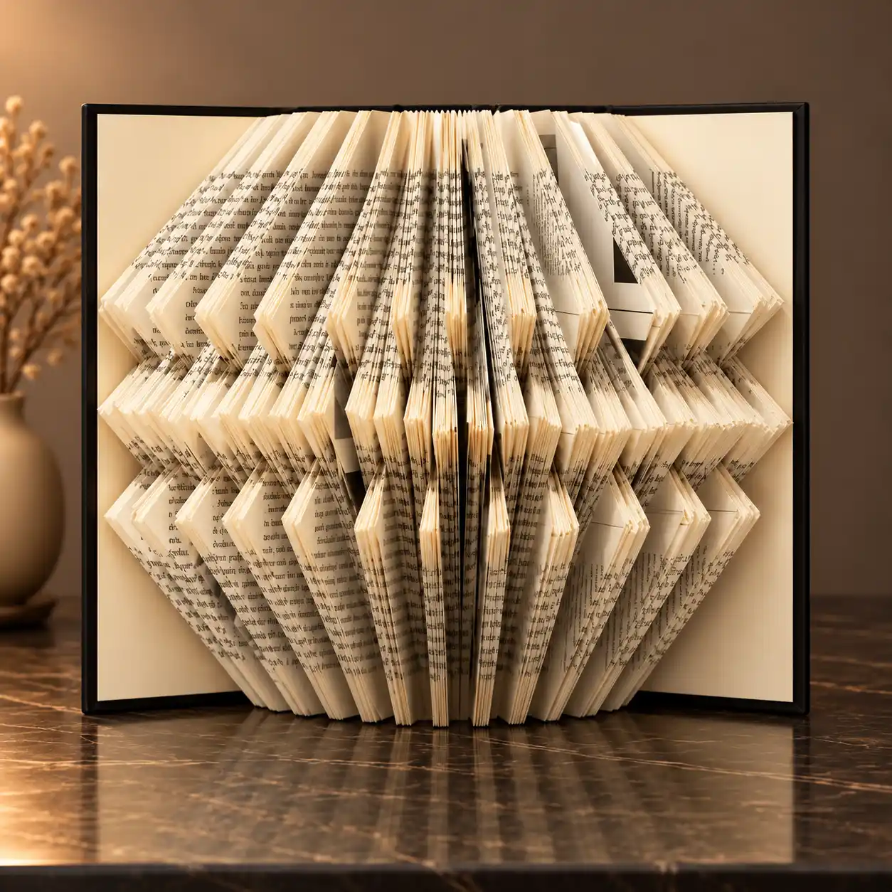 Escultura terminada en libro