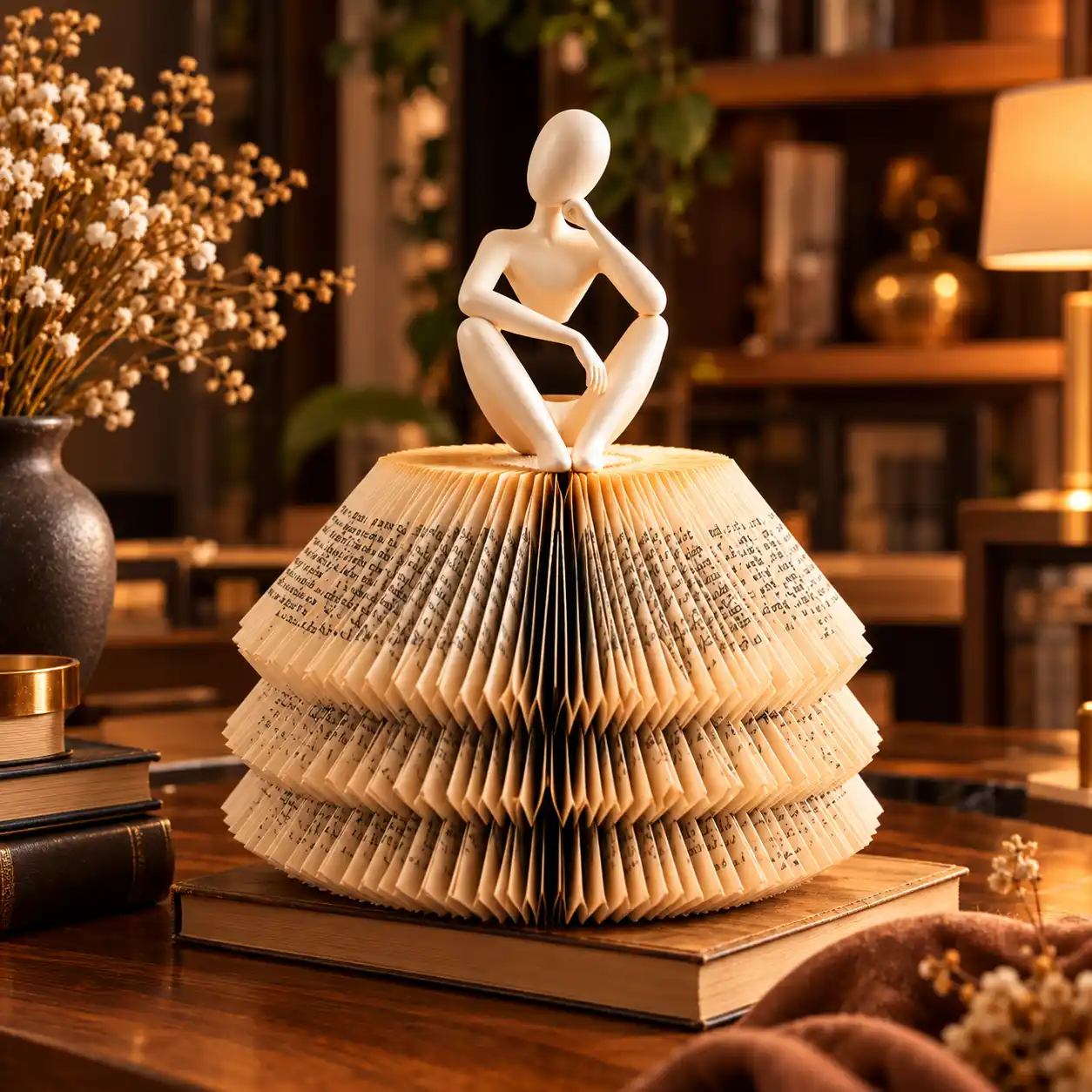 Ejemplo de escultura geométrica en libro